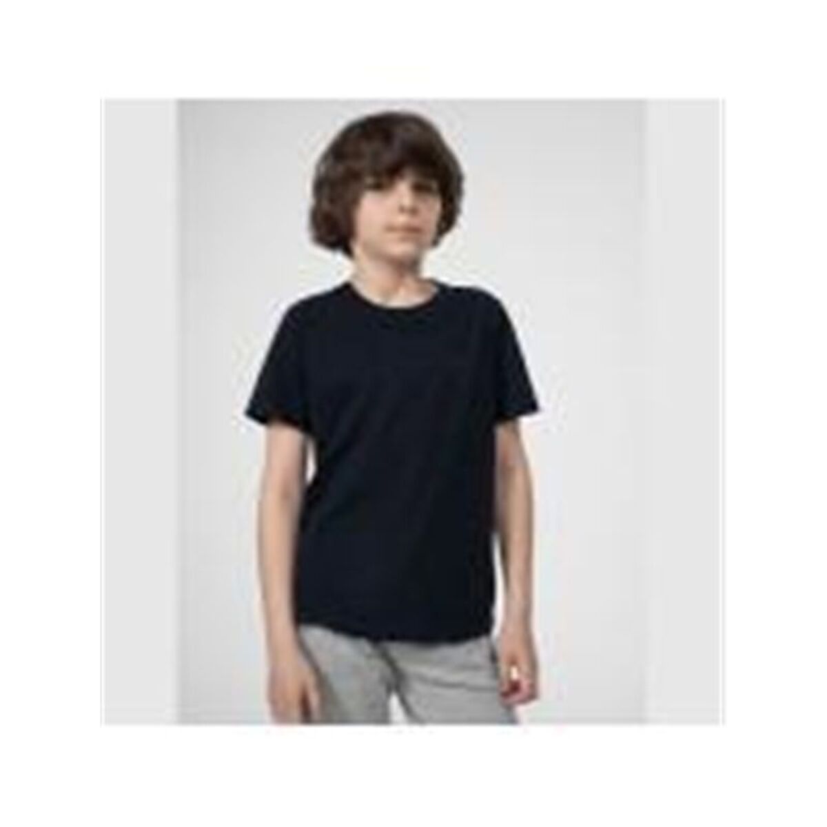 T-Shirt met Korte Mouwen voor kinderen 4F M291 Zwart
