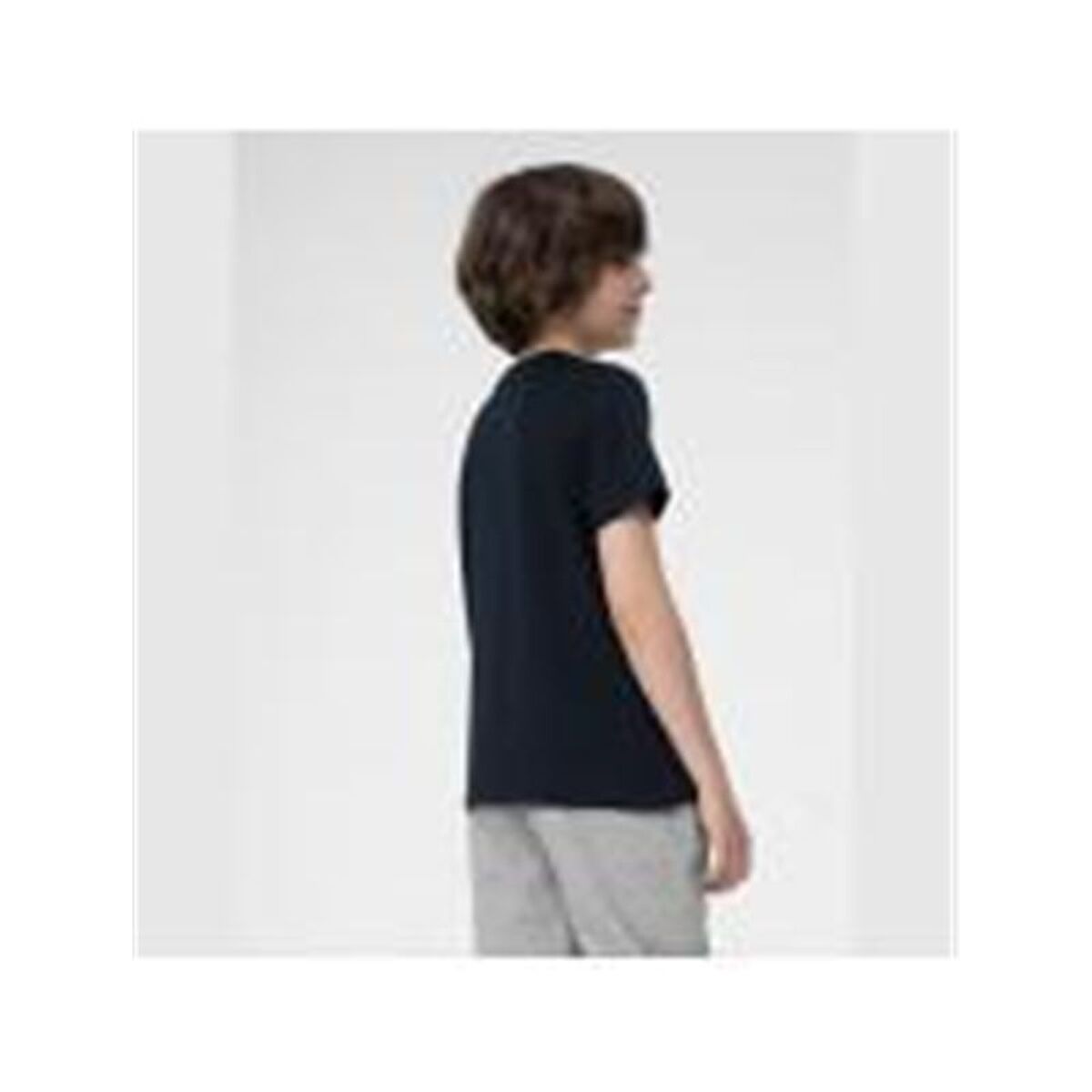 T-Shirt met Korte Mouwen voor kinderen 4F M291 Zwart