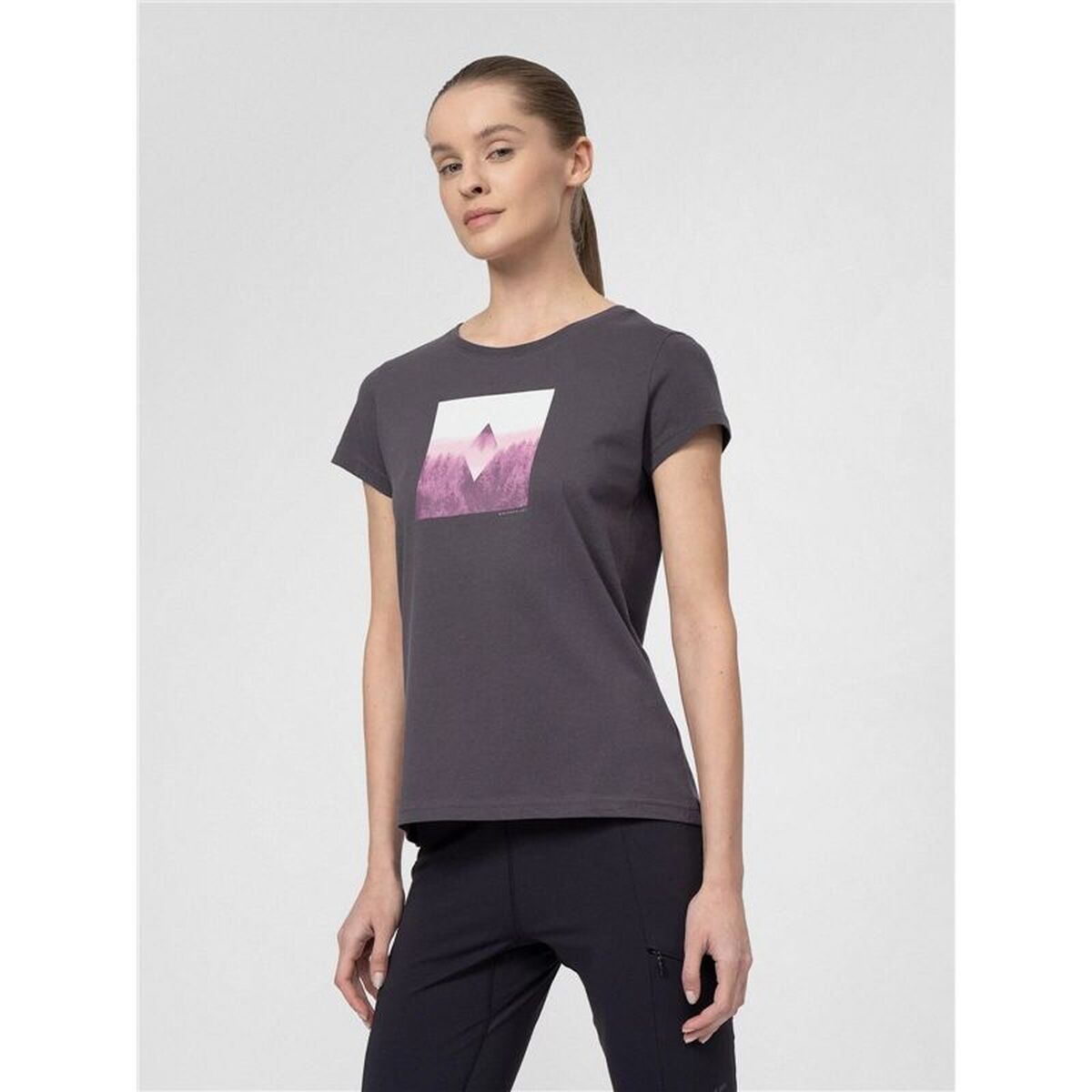 Dames-T-Shirt met Korte Mouwen 4F H4L22-TSD061LV-52S Blauw (XS)