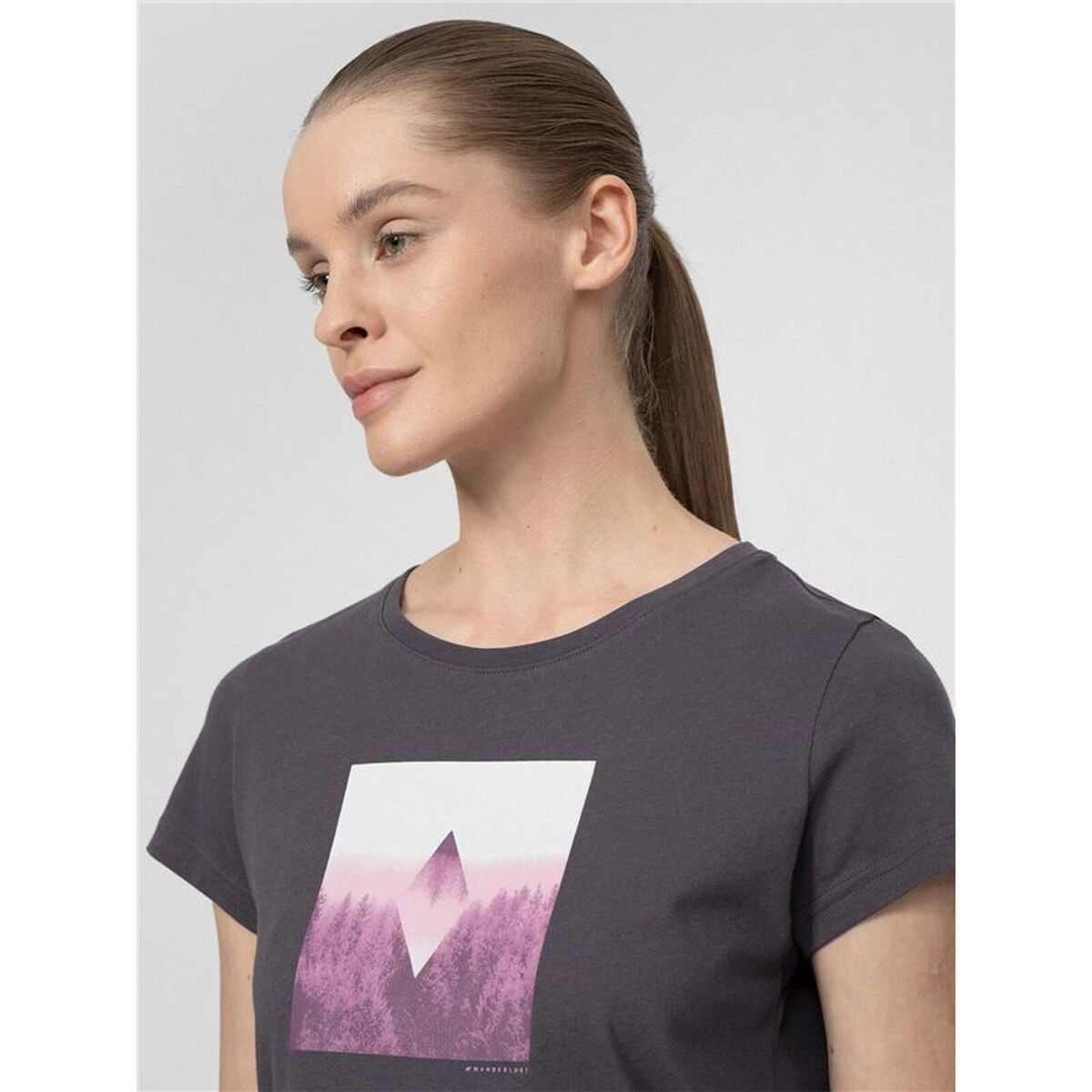 Dames-T-Shirt met Korte Mouwen 4F H4L22-TSD061LV-52S Blauw (XS)