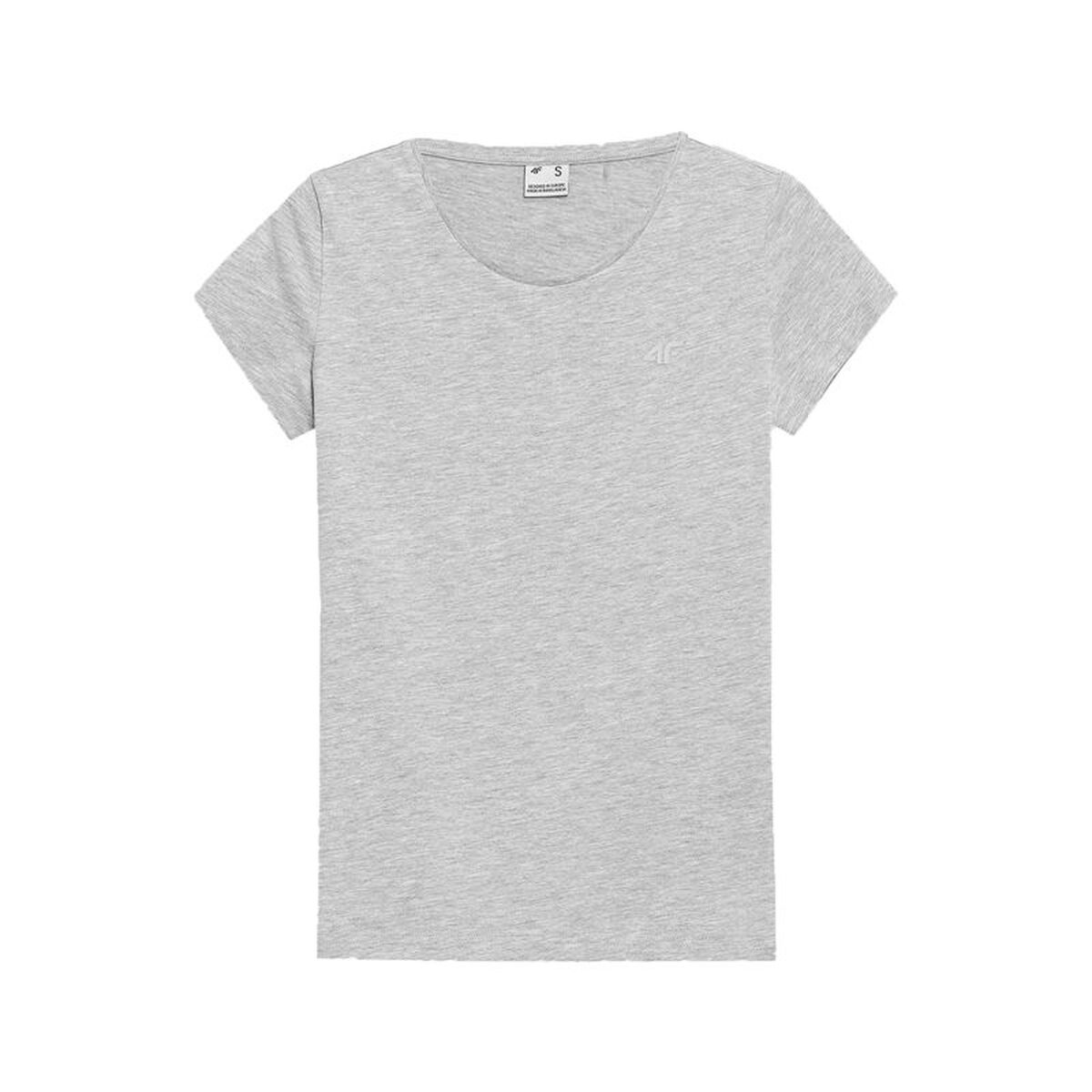 Dames-T-Shirt met Korte Mouwen 4F TSD350 Grijs