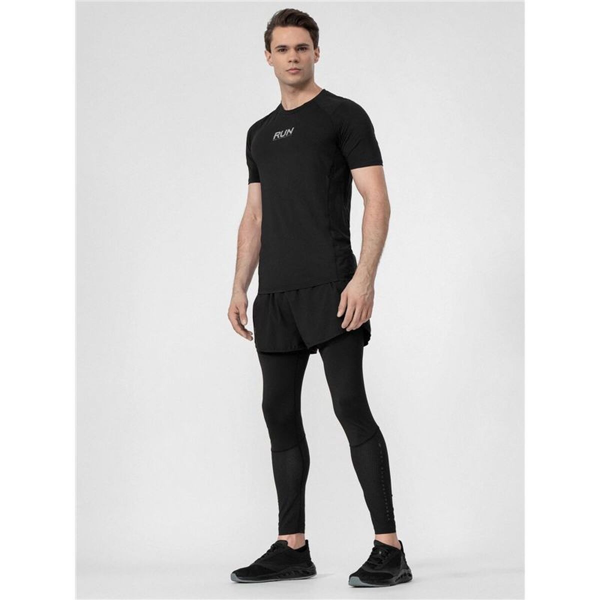 Heren-T-Shirt met Korte Mouwen 4F Funtional Zwart