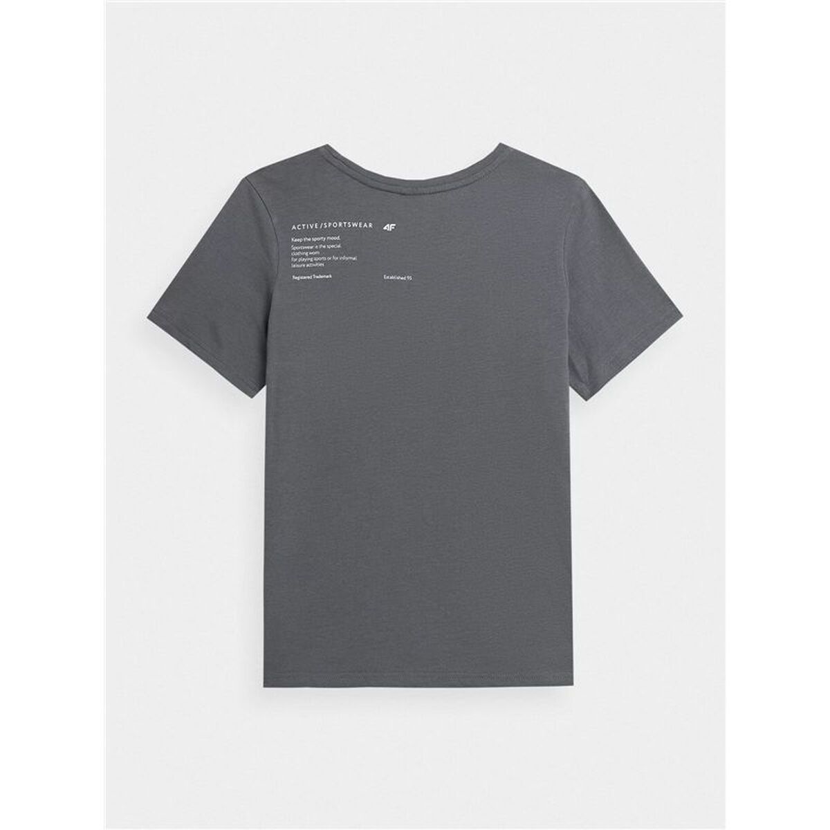 Dames-T-Shirt met Korte Mouwen 4F TSD025 Grijs