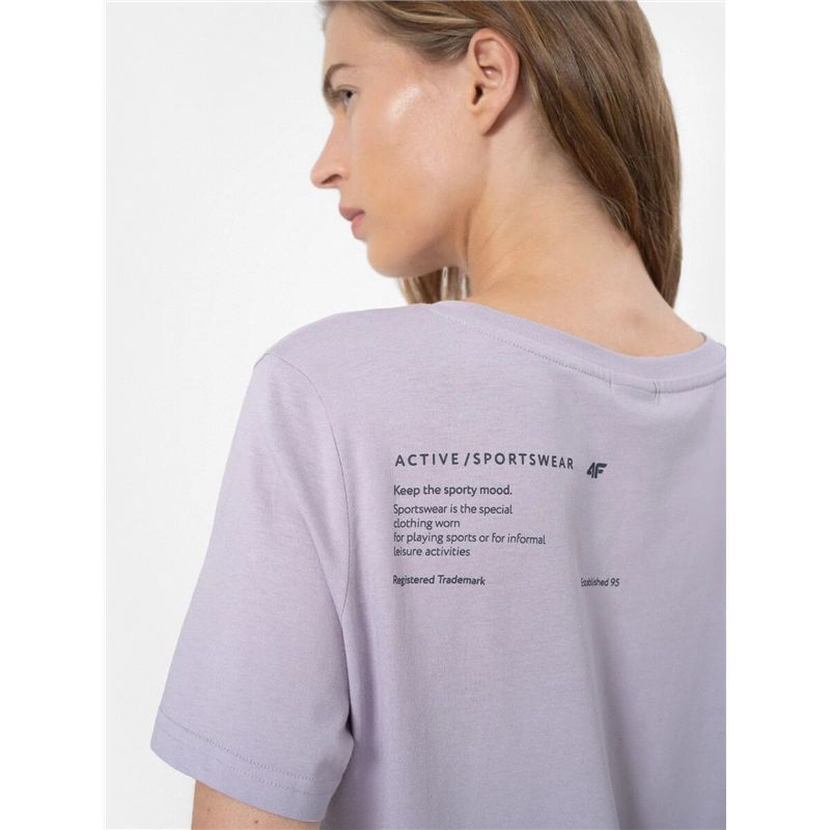 Dames-T-Shirt met Korte Mouwen 4F TSD025 Lila
