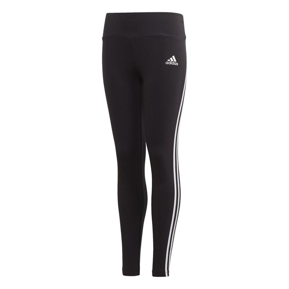 Sportleggings voor Kinderen Adidas Cotton 3 Bandas Girl Zwart