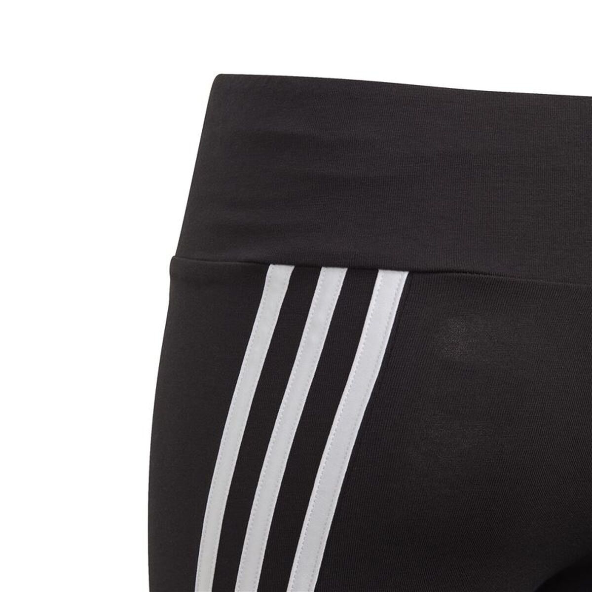 Sportleggings voor Kinderen Adidas Cotton 3 Bandas Girl Zwart