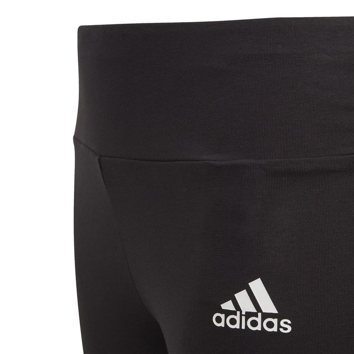 Sportleggings voor Kinderen Adidas Cotton 3 Bandas Girl Zwart