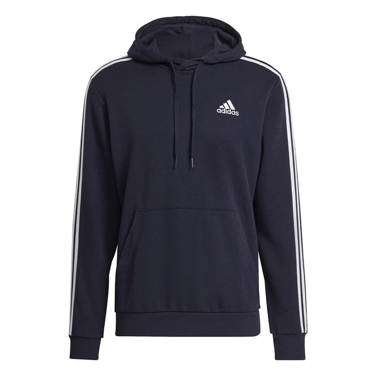 Herenhoodie Adidas Essentials 3 Bandas Donkerblauw