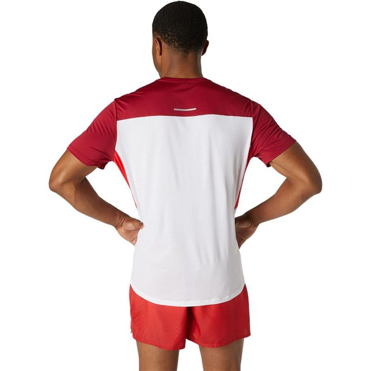 Mens Short Sleeve T-Shirt Asics 2011A781-107 Red