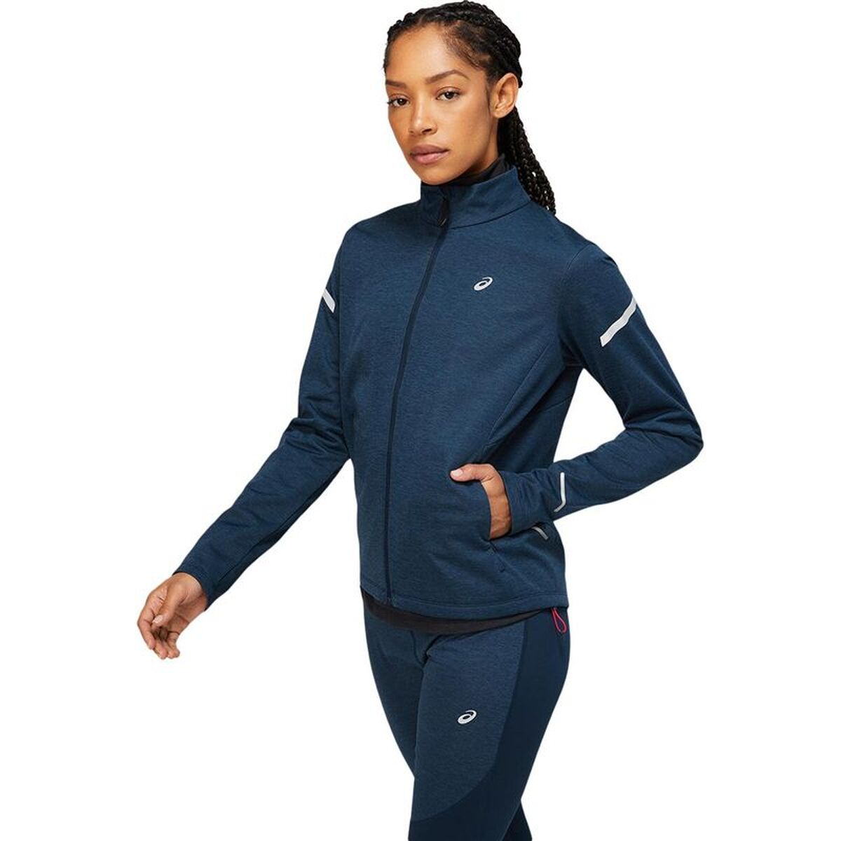 Women’s Sports Jacket Asics Lite-Show W Navy Blue