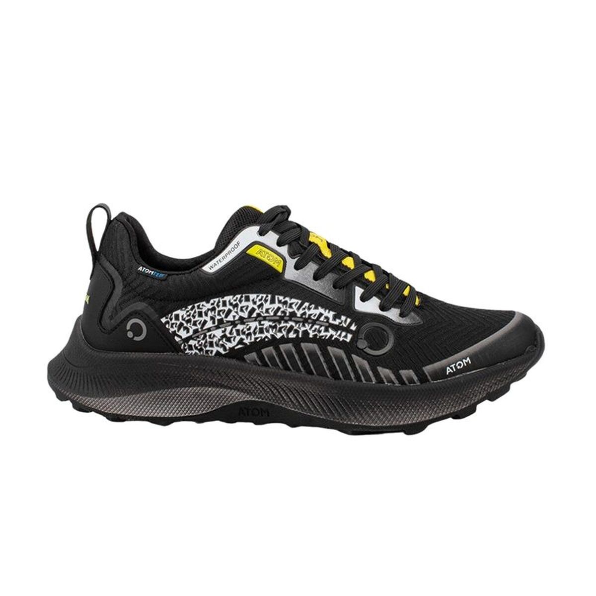 Heren trail hardloopschoenen (berglopen) Atom Terra High-Tex Zwart