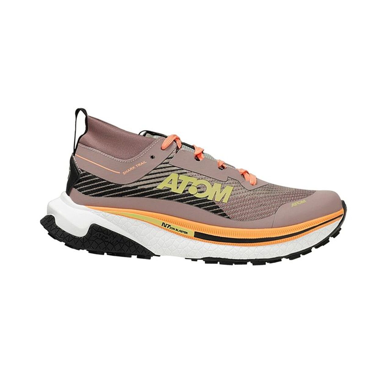 Heren trail hardloopschoenen (berglopen) Atom AT139 Shark Trail Blast Lichtbruin