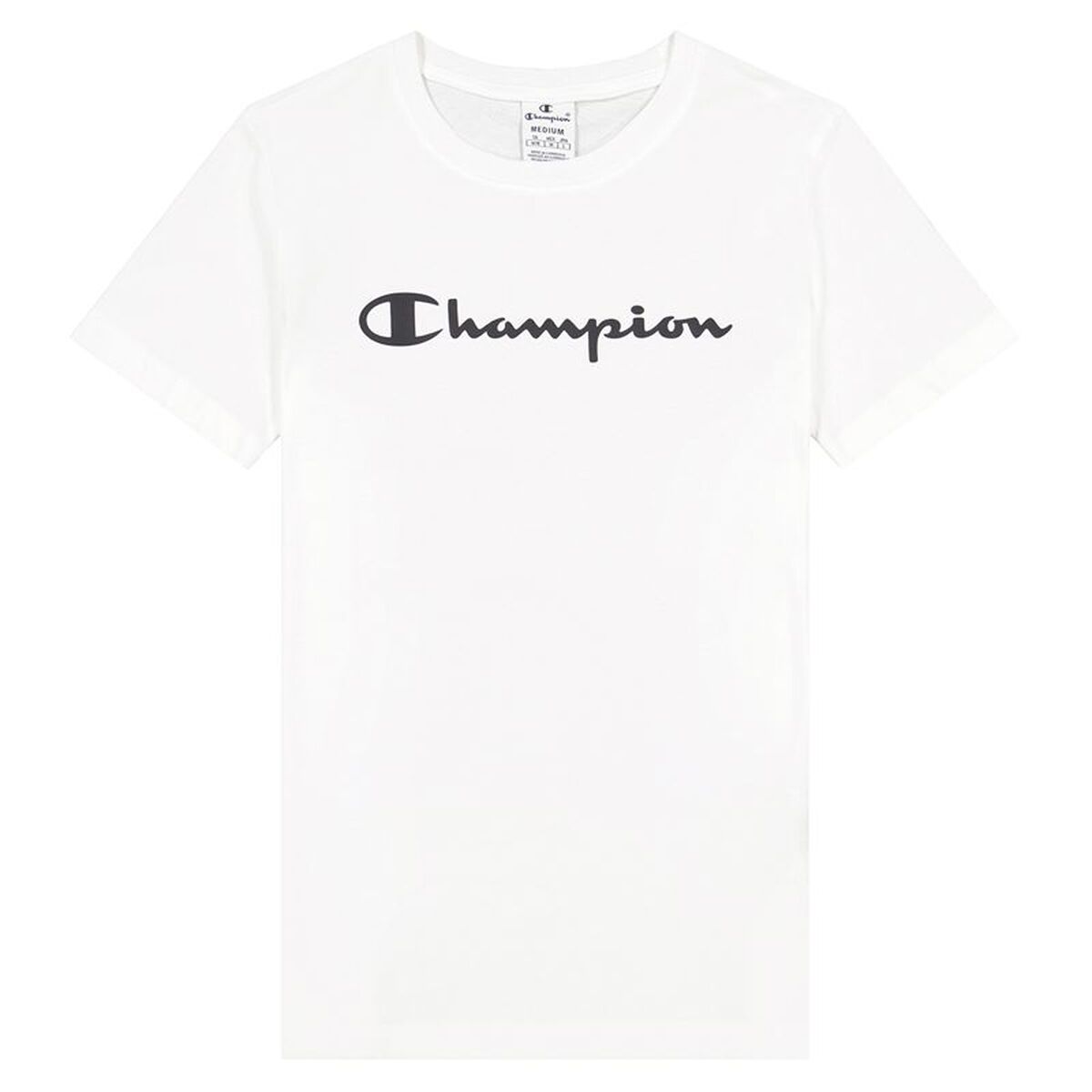 Dames-T-Shirt met Korte Mouwen Champion 114911-WW001 Wit (M)