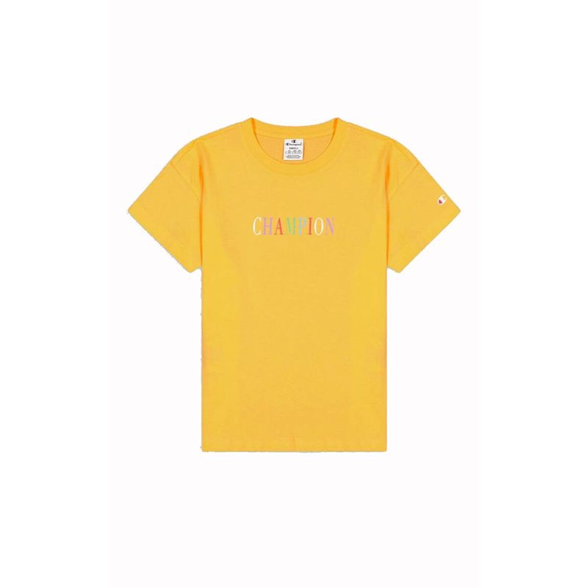 Dames-T-Shirt met Korte Mouwen Champion Geel