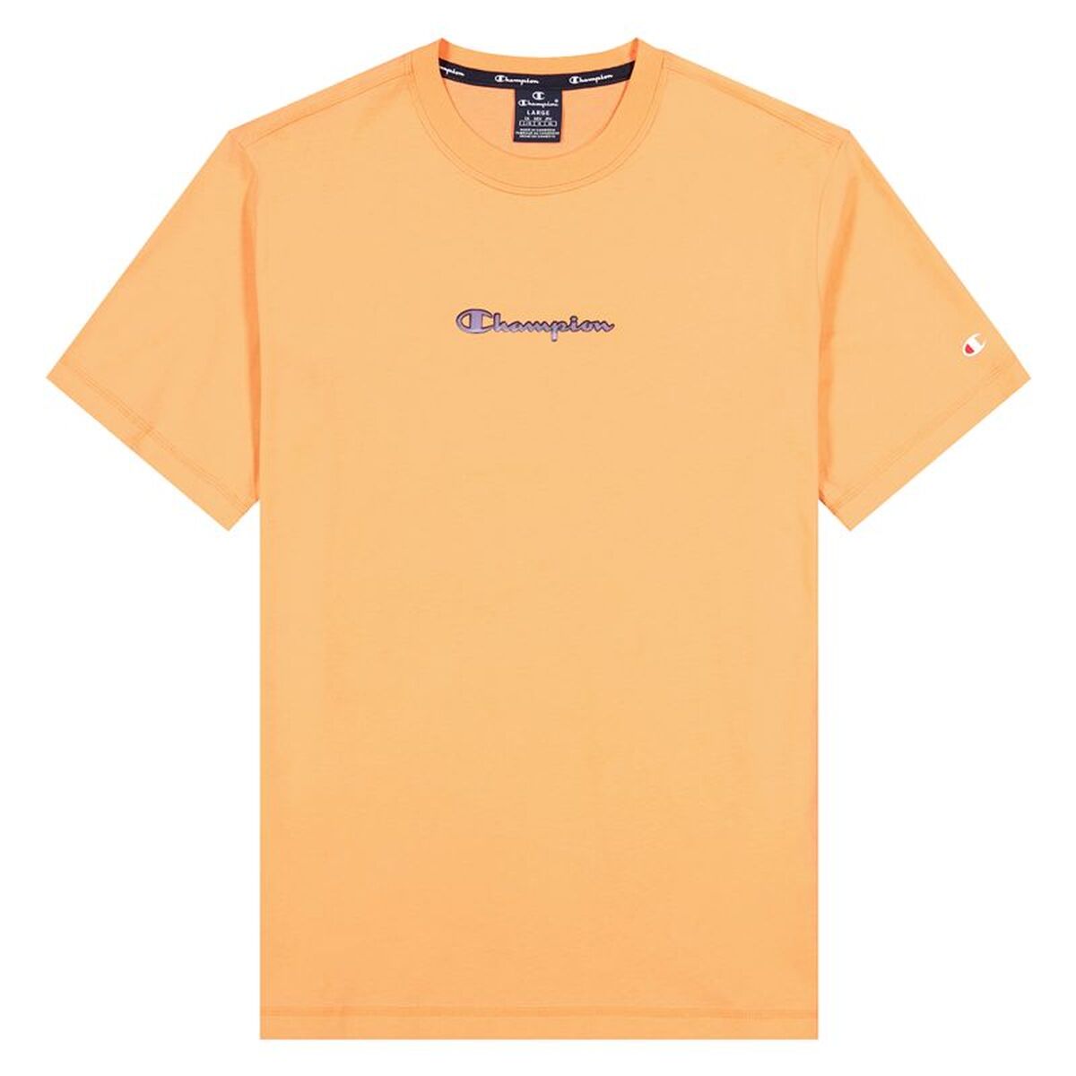 Heren-T-Shirt met Korte Mouwen Champion Crewneck T-Shirt M Oranje