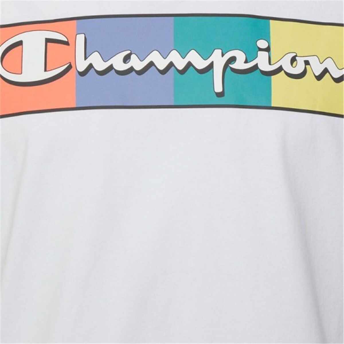 Heren-T-Shirt met Korte Mouwen Champion Wit