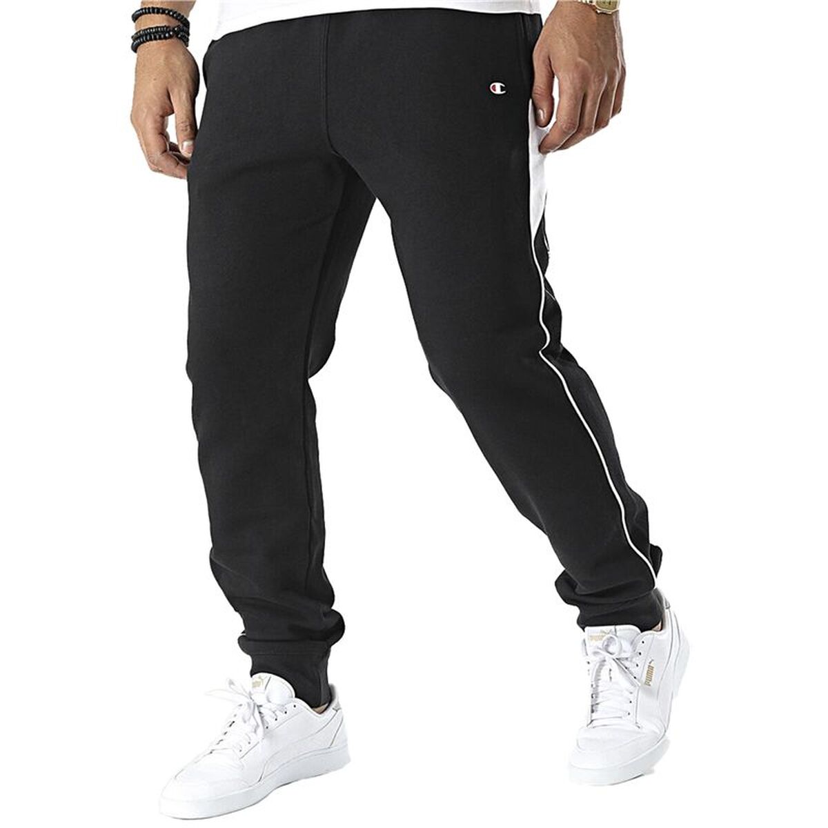 Lange sportbroek Champion Rib Cuff Zwart Mannen