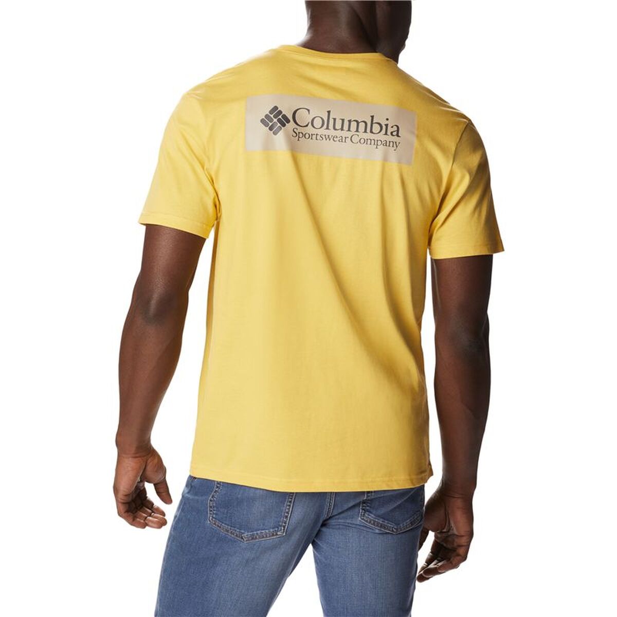 Mens Short Sleeve T-Shirt Columbia 1834041742 Yellow