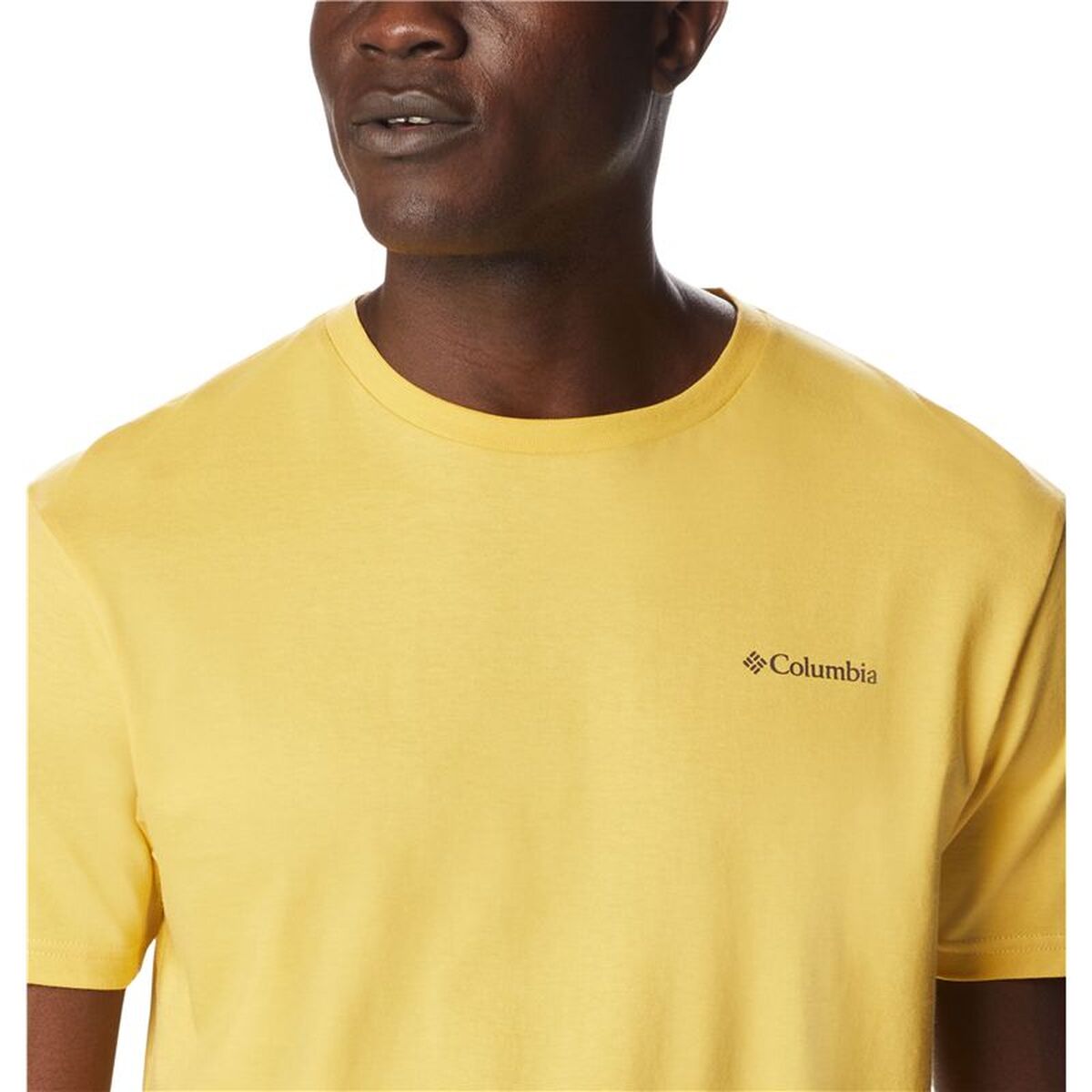 Mens Short Sleeve T-Shirt Columbia 1834041742 Yellow