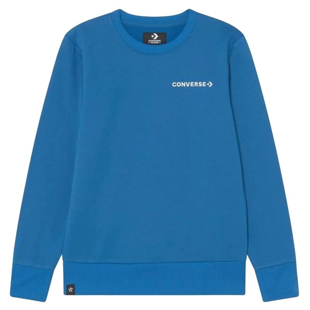 Kindersweater zonder Capuchon Converse WordMark Crew Blauw