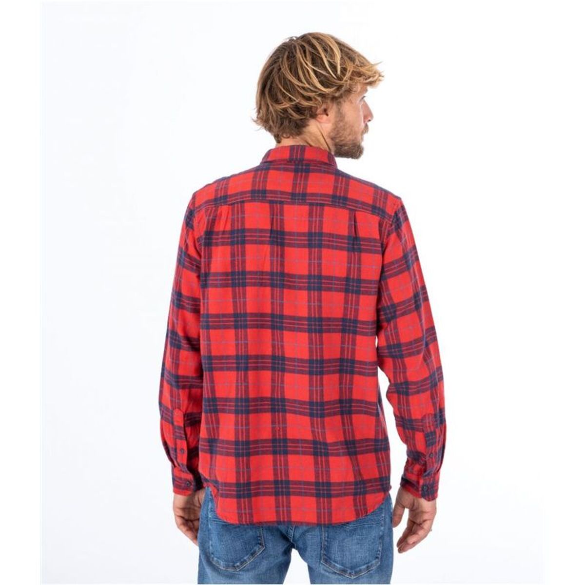 Herenshirt met Lange Mouwen Hurley Portland Organic Scharlakenrood
