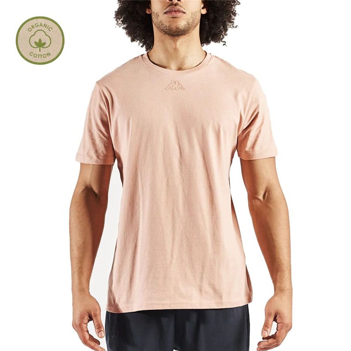 Heren-T-Shirt met Korte Mouwen Kappa Edson Pink Zalm