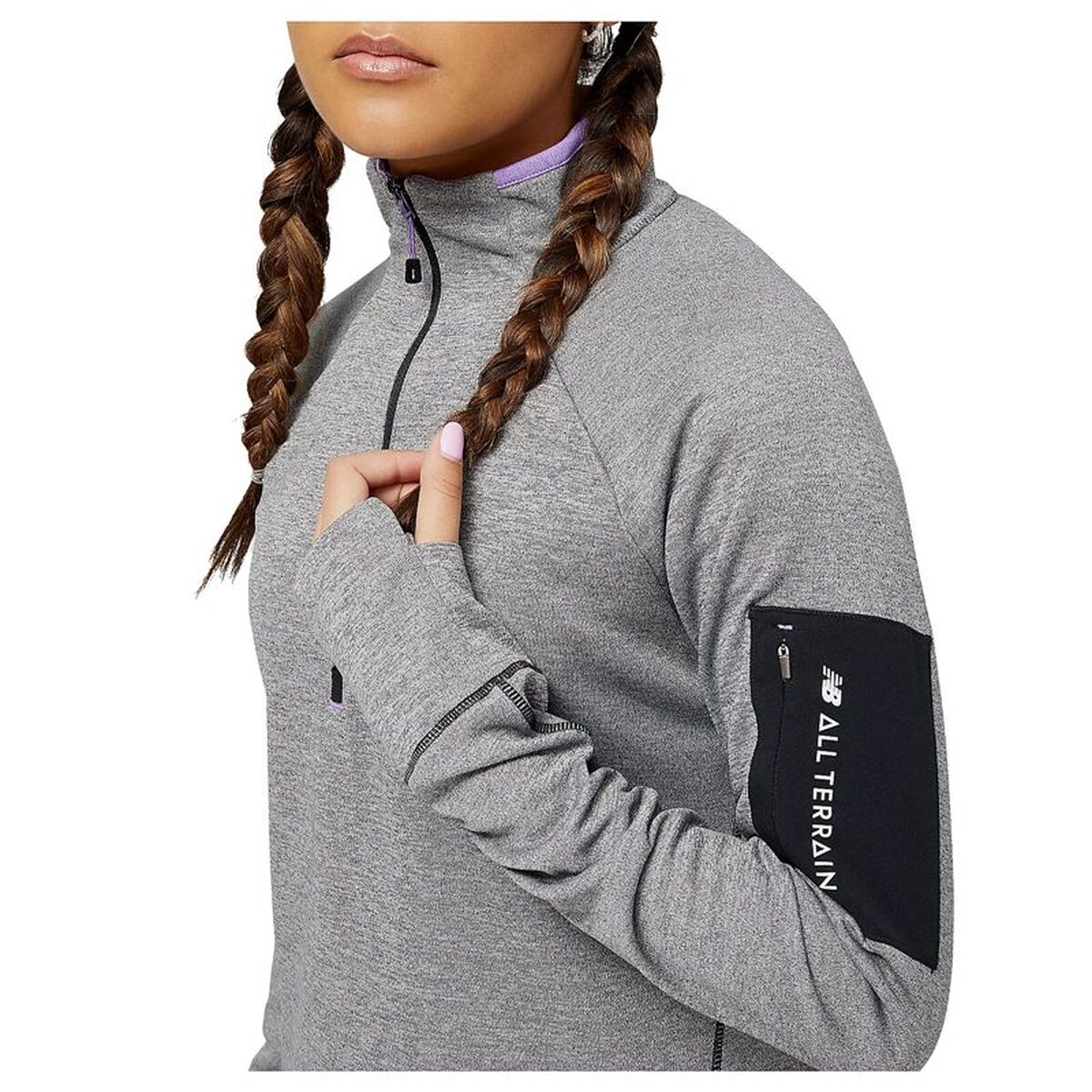 Womens Sweatshirt without Hood New Balance Impact Run AT