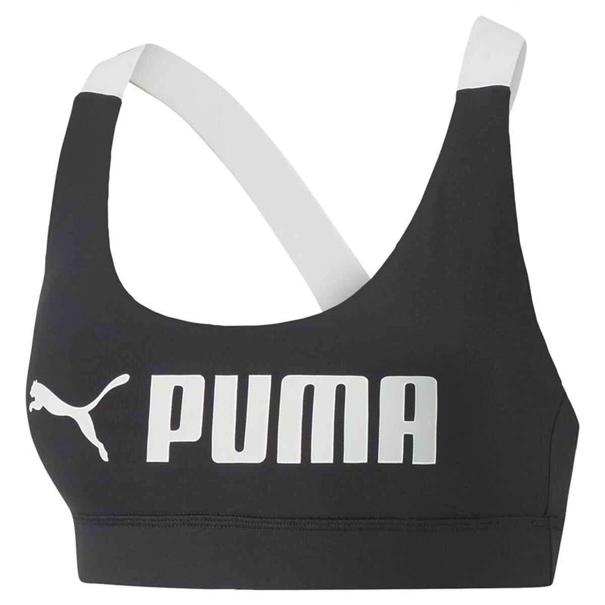 Sports Bra Puma Puma Mid Impact Puma Fit Black