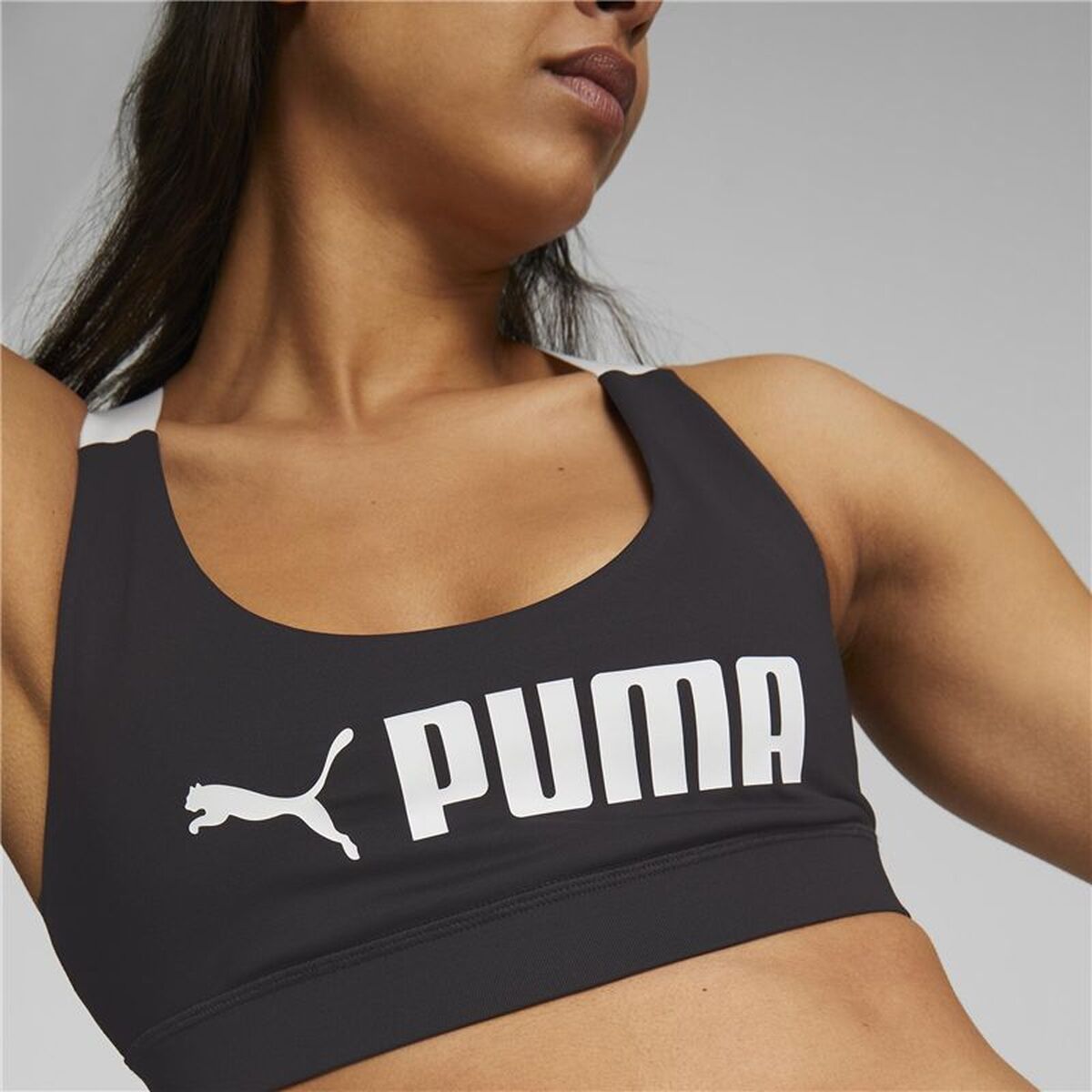Sports Bra Puma Puma Mid Impact Puma Fit Black