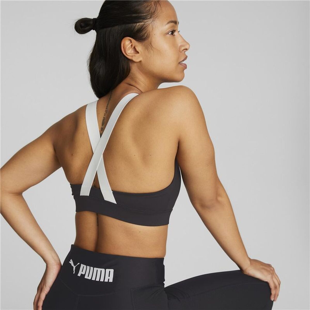 Sports Bra Puma Puma Mid Impact Puma Fit Black