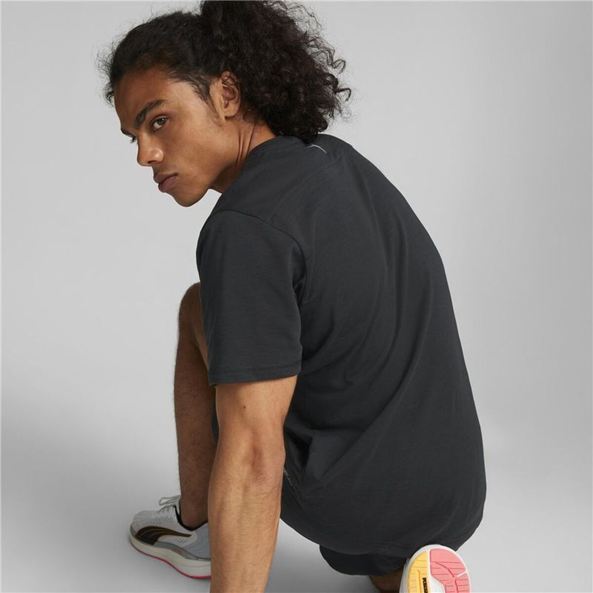 Short-sleeve Sports T-shirt Puma 522423 01 Black