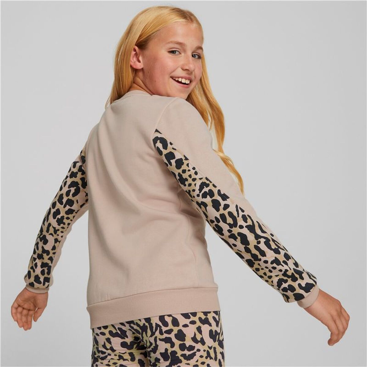 Sweatshirt zonder Capuchon voor Meisjes Puma Alpha Crew Neck Roze