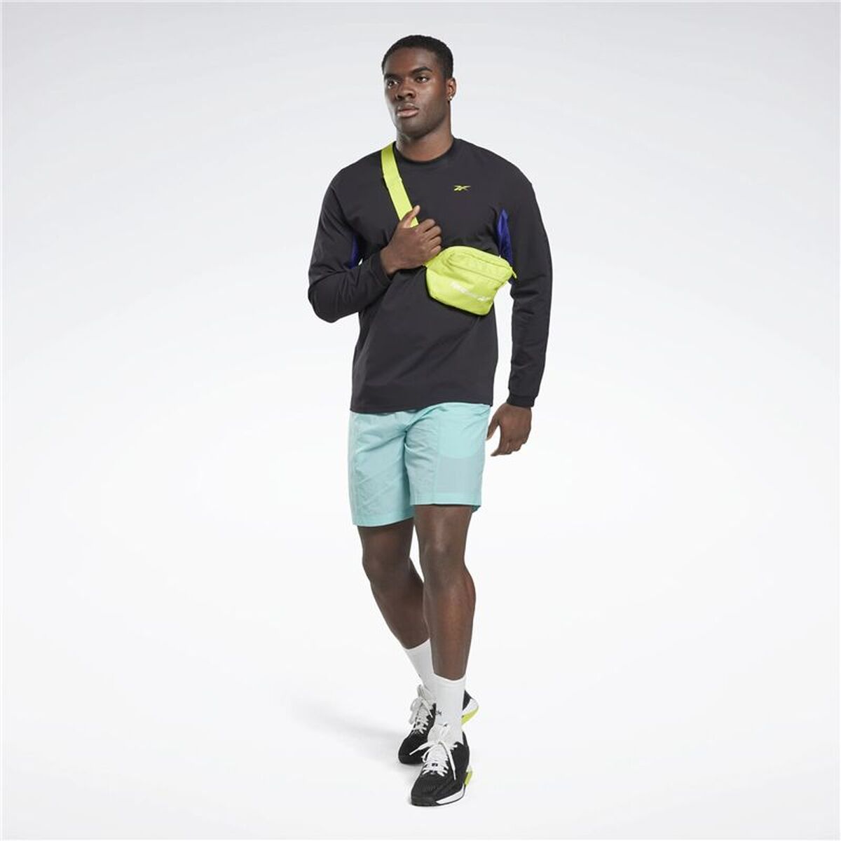 Heren-T-Shirt met Lange Mouwen Reebok Les Mills Zwart