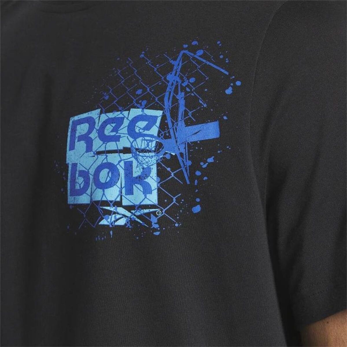 Heren-T-Shirt met Korte Mouwen Reebok Graphic Series Zwart