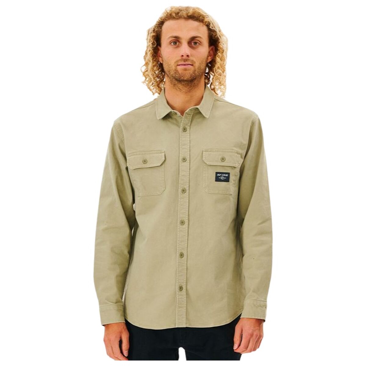 Mens Long Sleeve Shirt Rip Curl Epic Beige (S) Mens Long Sleeve Shirt Rip Curl Epic Beige (S)