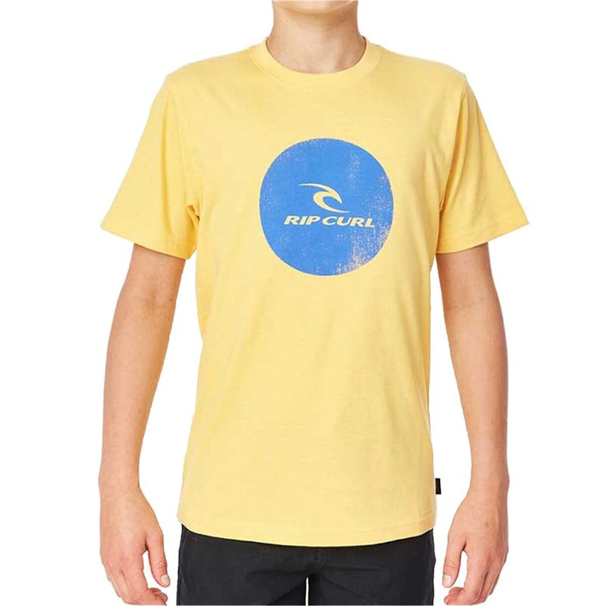 T-Shirt met Korte Mouwen voor kinderen Rip Curl Rip Curl Corp Icon Boys Geel