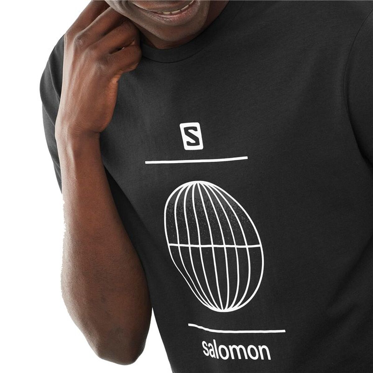 Mens Short Sleeve T-Shirt Salomon LC1963500 Black