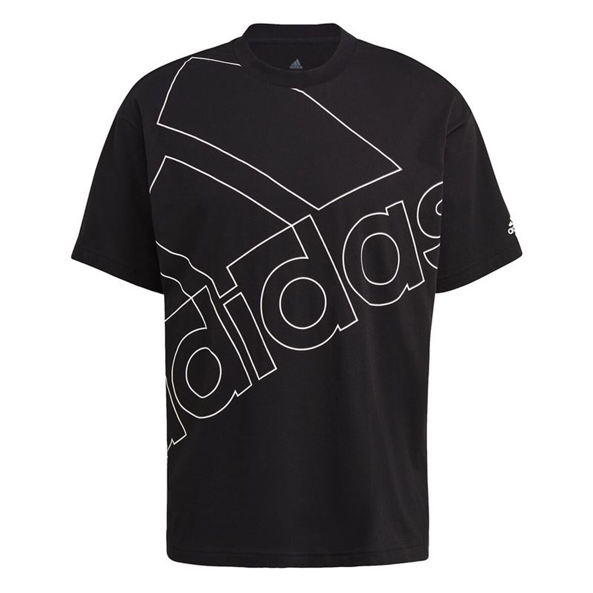 Heren-T-Shirt met Korte Mouwen Adidas GK9422 Zwart (M)