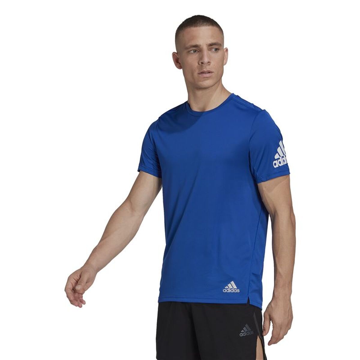 Mens Short Sleeve T-Shirt Adidas HL3968 Blue