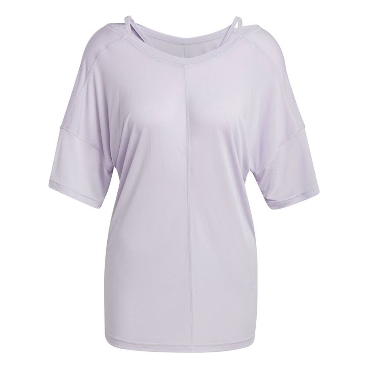 Dames-T-Shirt met Korte Mouwen Adidas Yoga Studio Oversized Lila