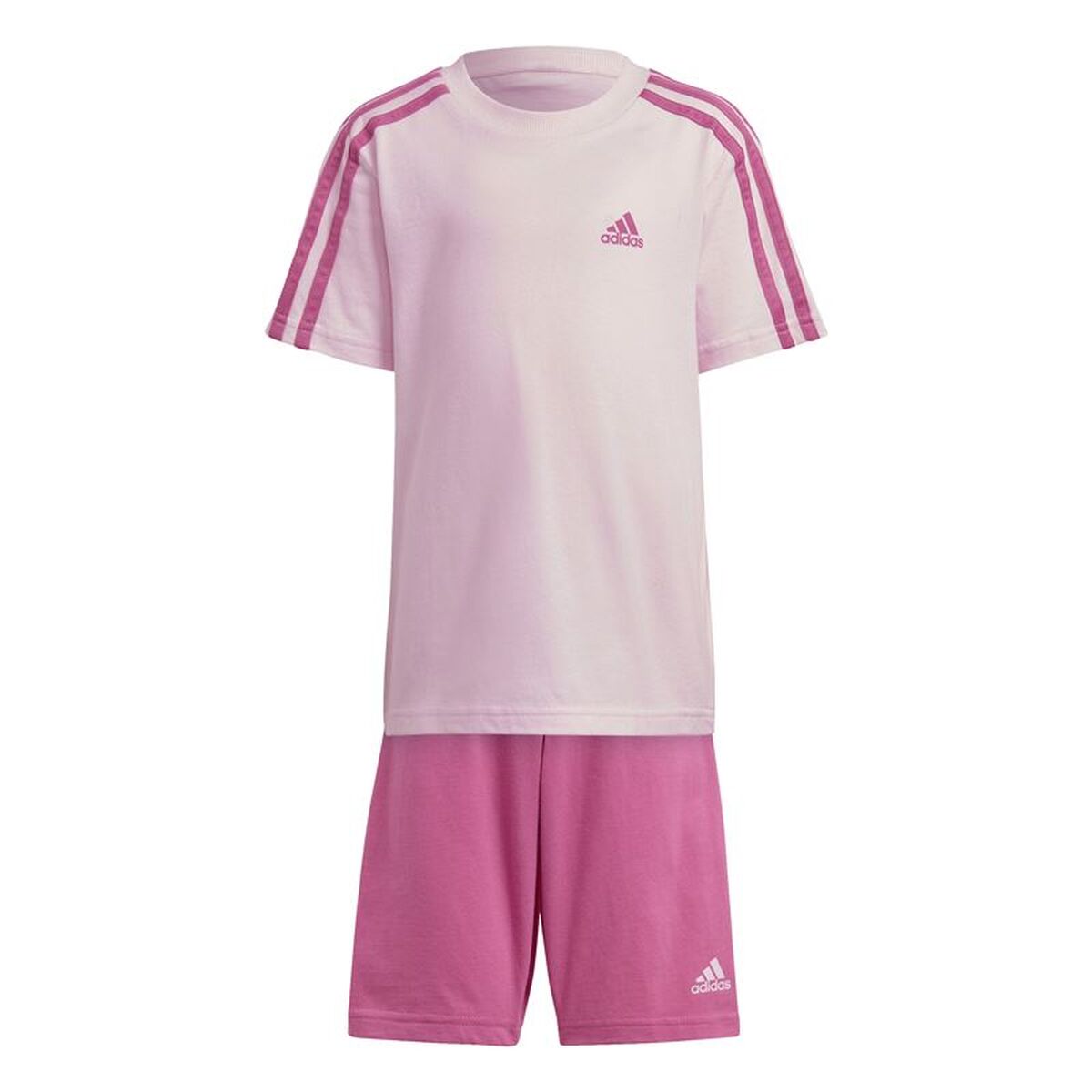 Sportoutfit voor kinderen Adidas Lk 3S Co T Set Roze