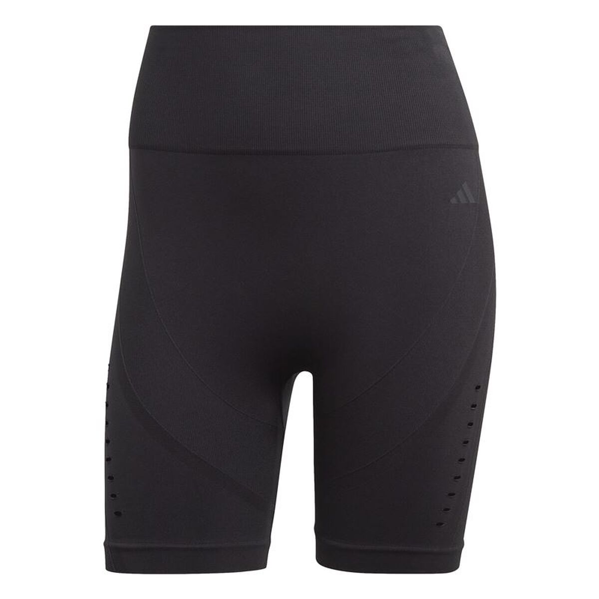 Sportleggings voor Dames Adidas Studio Aeroknit Zwart