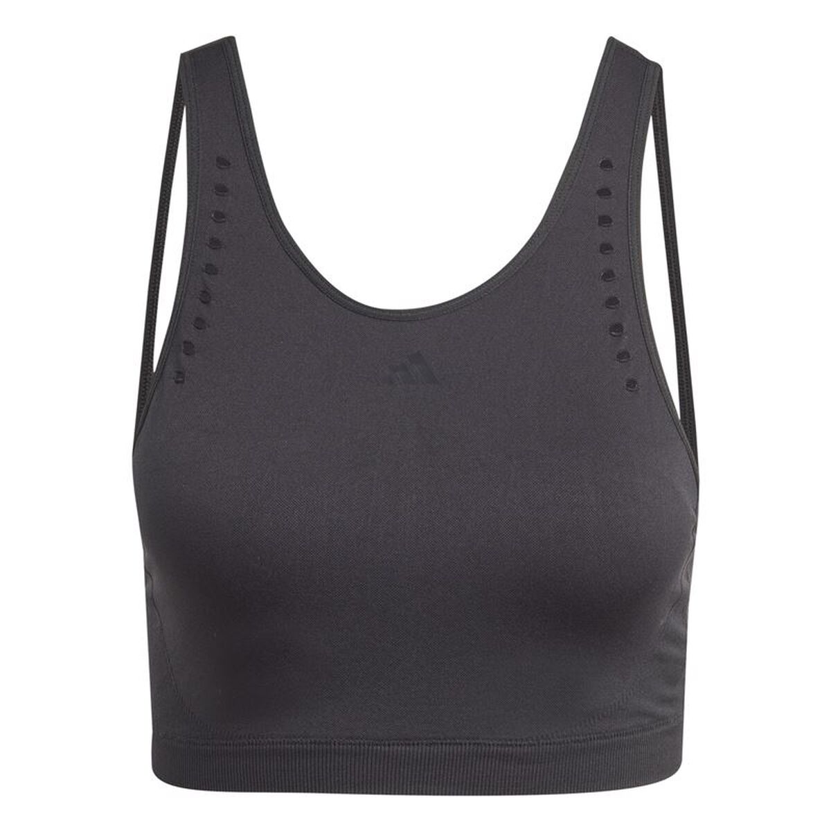 Sportbeha Adidas Aeroknit Light-Support Zwart