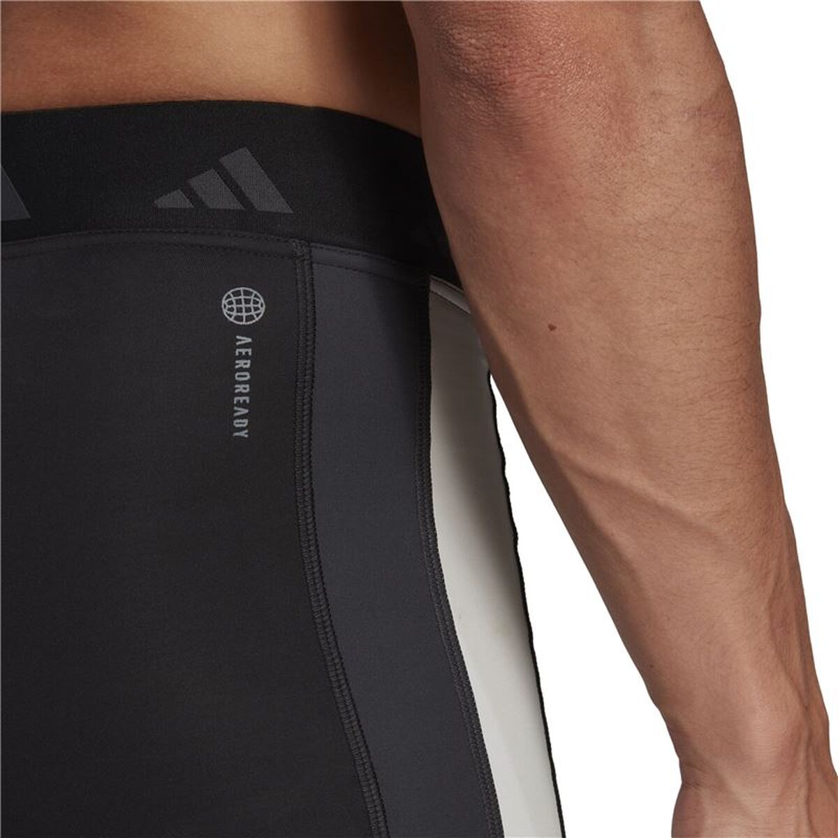 Sportleggings voor Heren Adidas Hyperglam Techfit Zwart