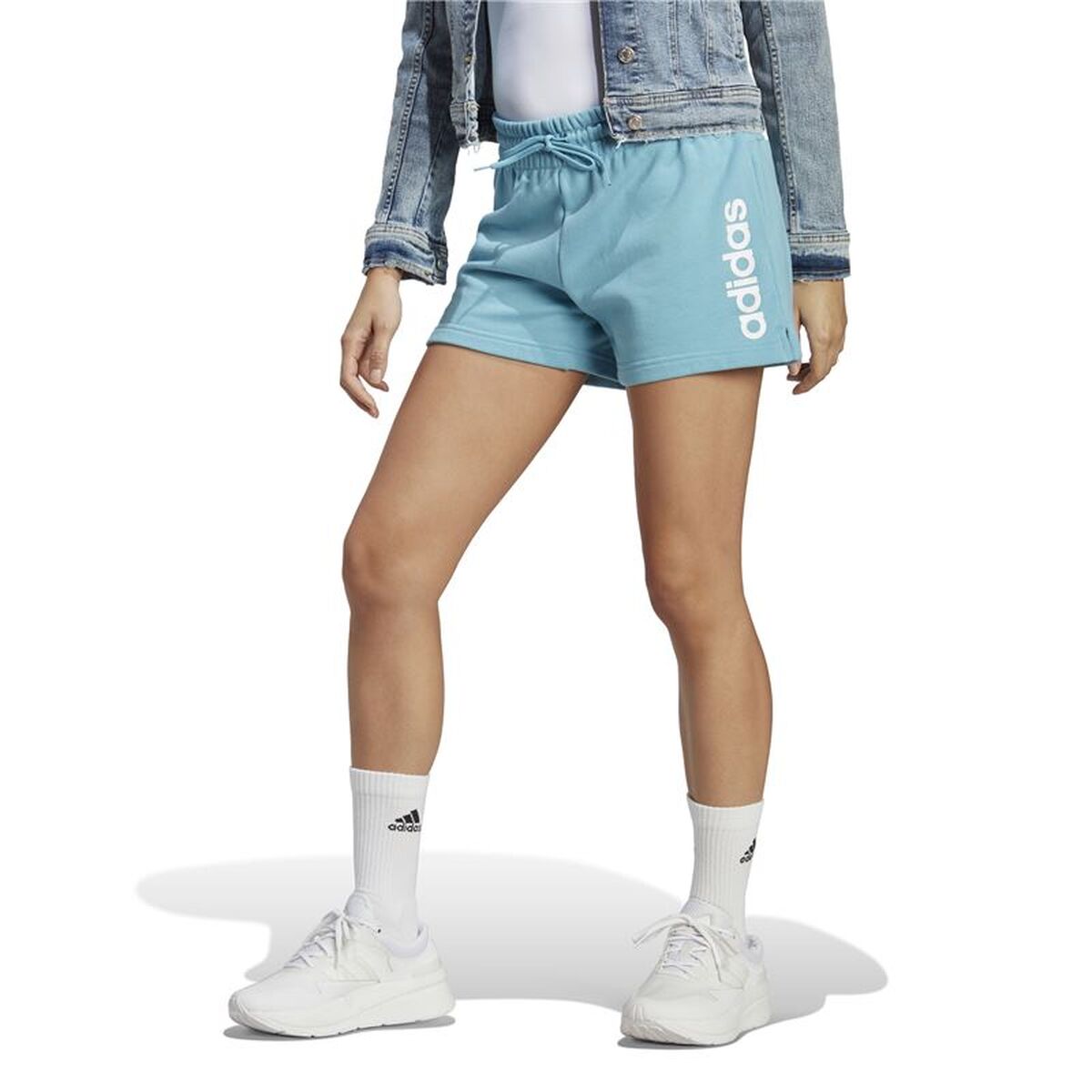 Sportbroeken voor Dames Adidas Linear Lichtcyaan