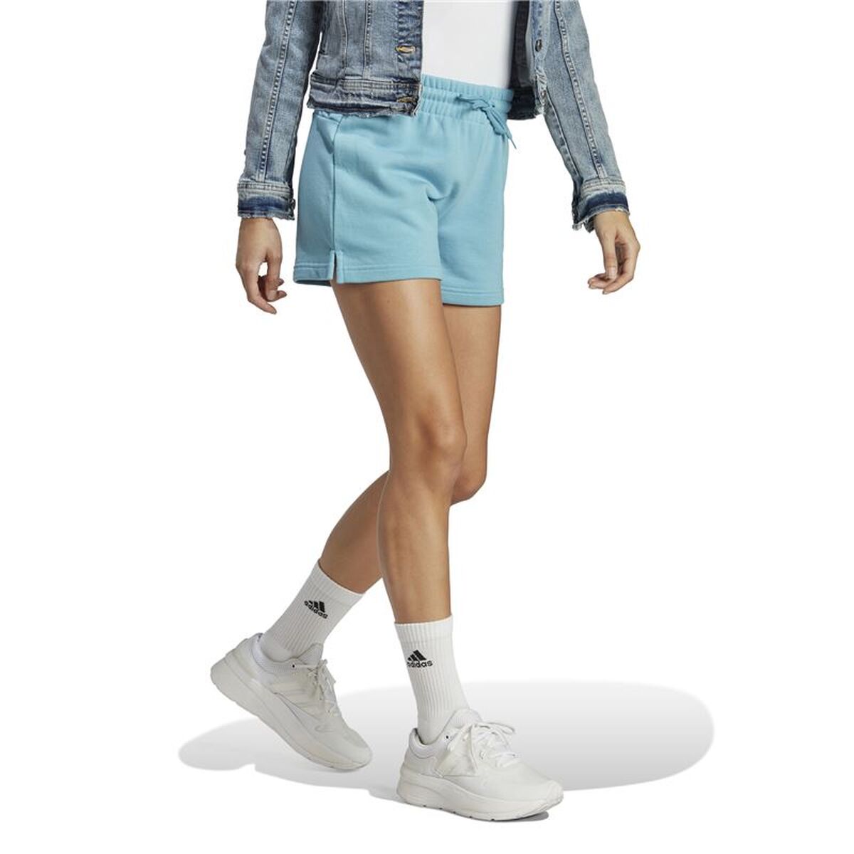 Sportbroeken voor Dames Adidas Linear Lichtcyaan