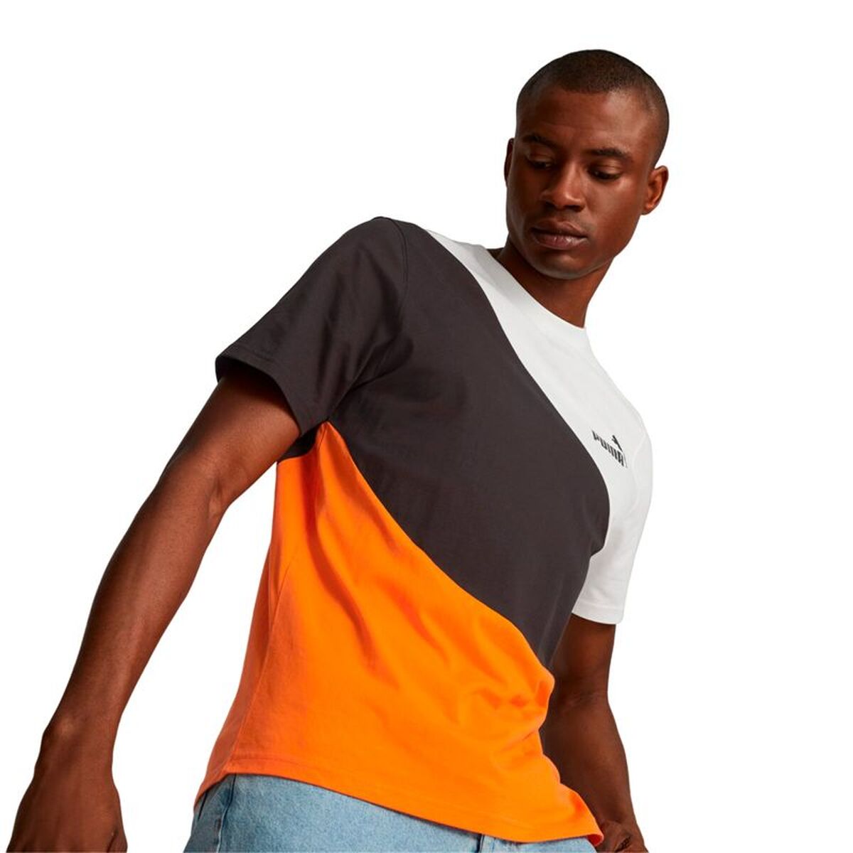 Mens Short Sleeve T-Shirt Puma 673380 23 Dark Orange