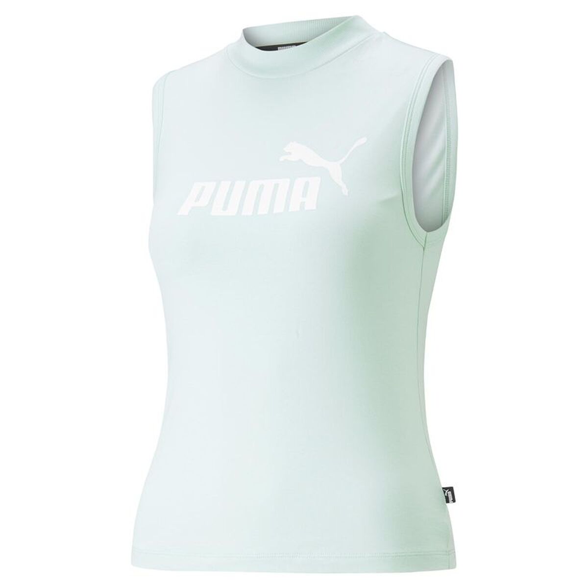 Dames Mouwloos T-shirt Puma Ess Slim Logo Tank Aquamarijn