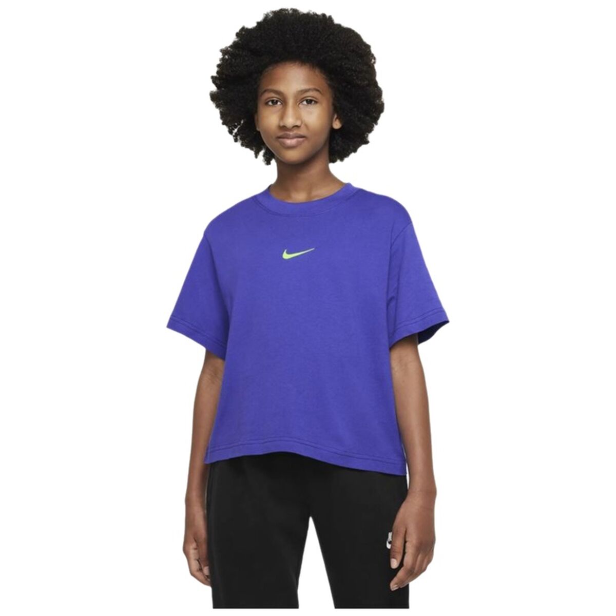 T-Shirt met Korte Mouwen voor kinderen Nike Blauw