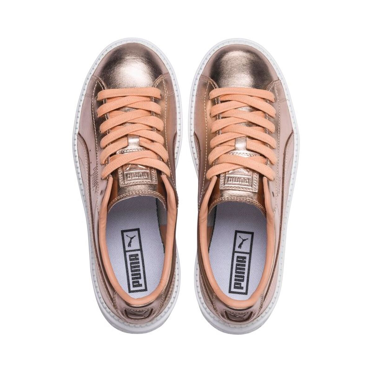 Sportschoenen voor Dames Puma Basket Platform Trace Luxe Bruin